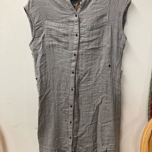 Prana gray striped dress